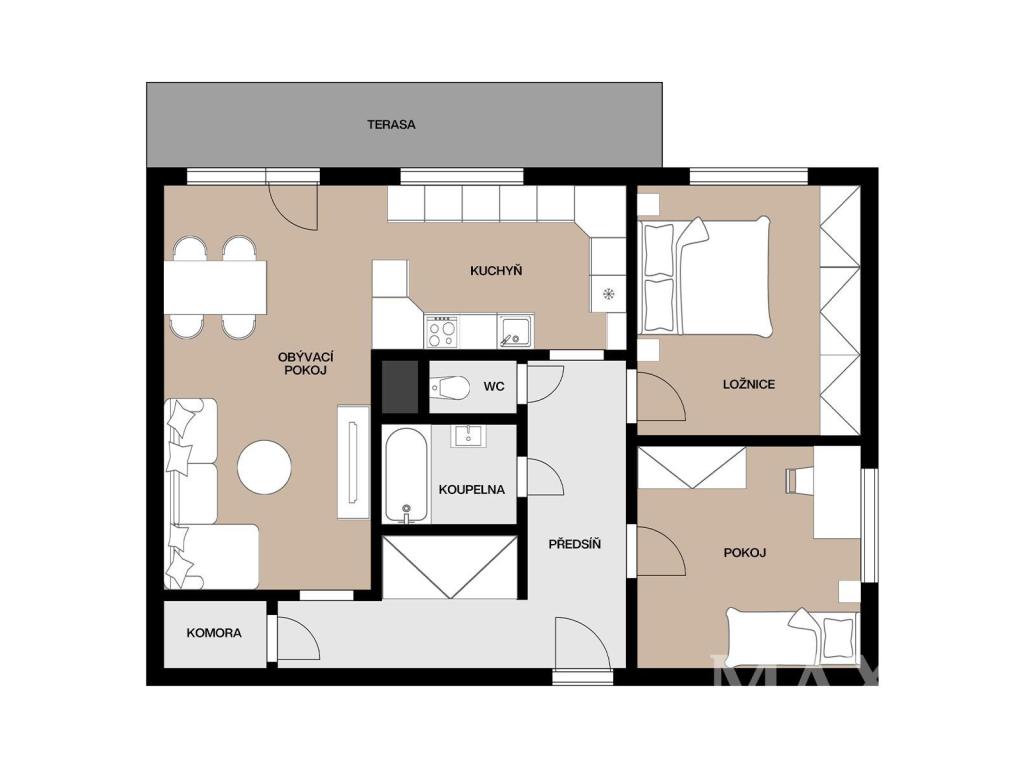 Pronájem bytu 3+kk 75 m2, Praha – náhled fotky 30