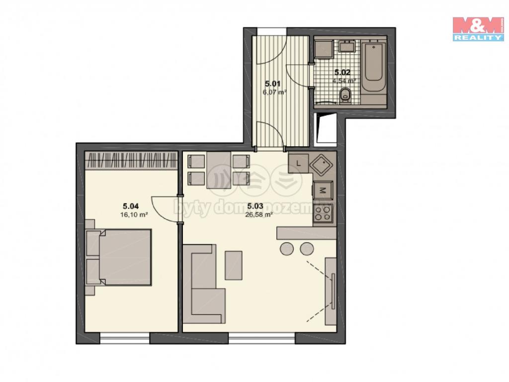 Pronajem bytu 2+kk 55 m2