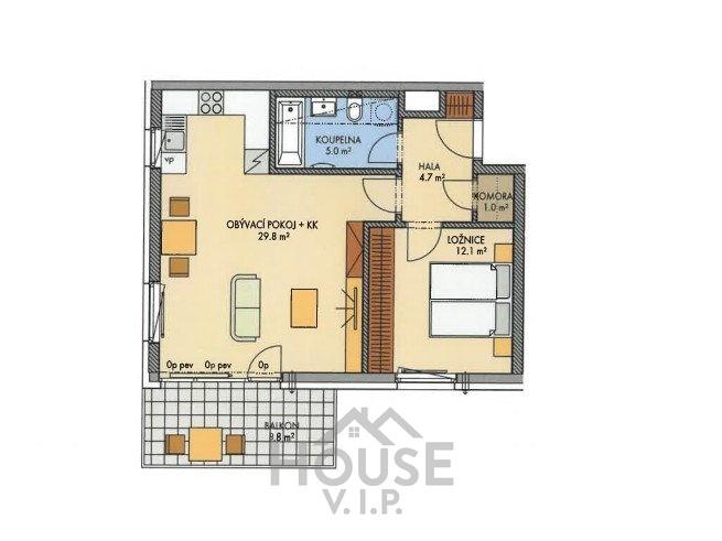 Prodej bytu 2+kk 55 m2, Praha – náhled fotky 3