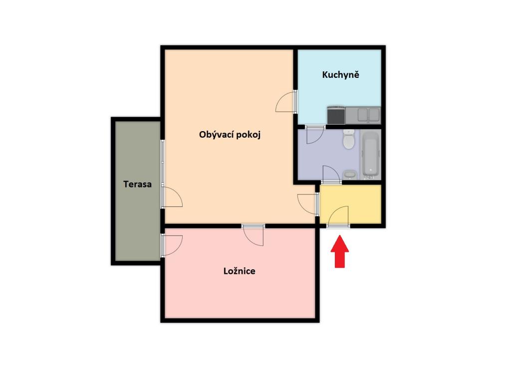 Pronájem bytu 2+1 63 m2