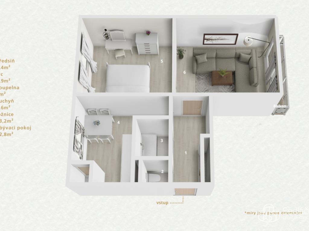 Prodej bytu 2+1 52 m2, Sokolov – náhled fotky 15