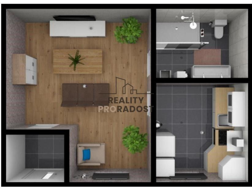 Pronájem bytu 1+1 40 m2