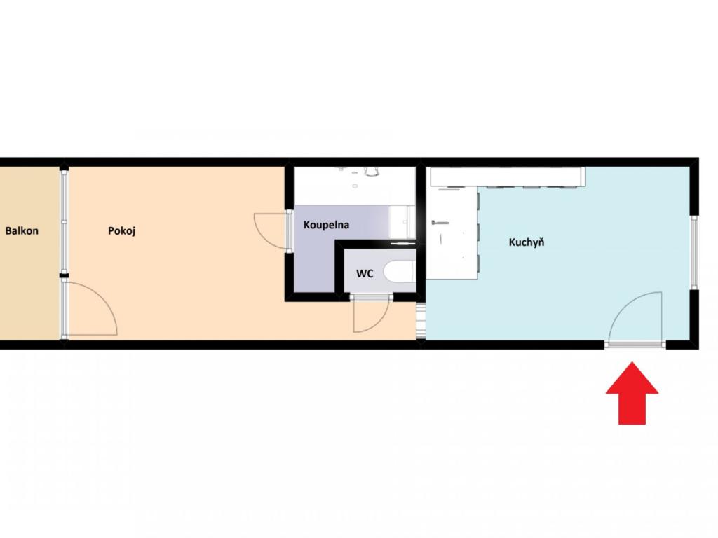 Pronájem bytu 2+kk 36 m2