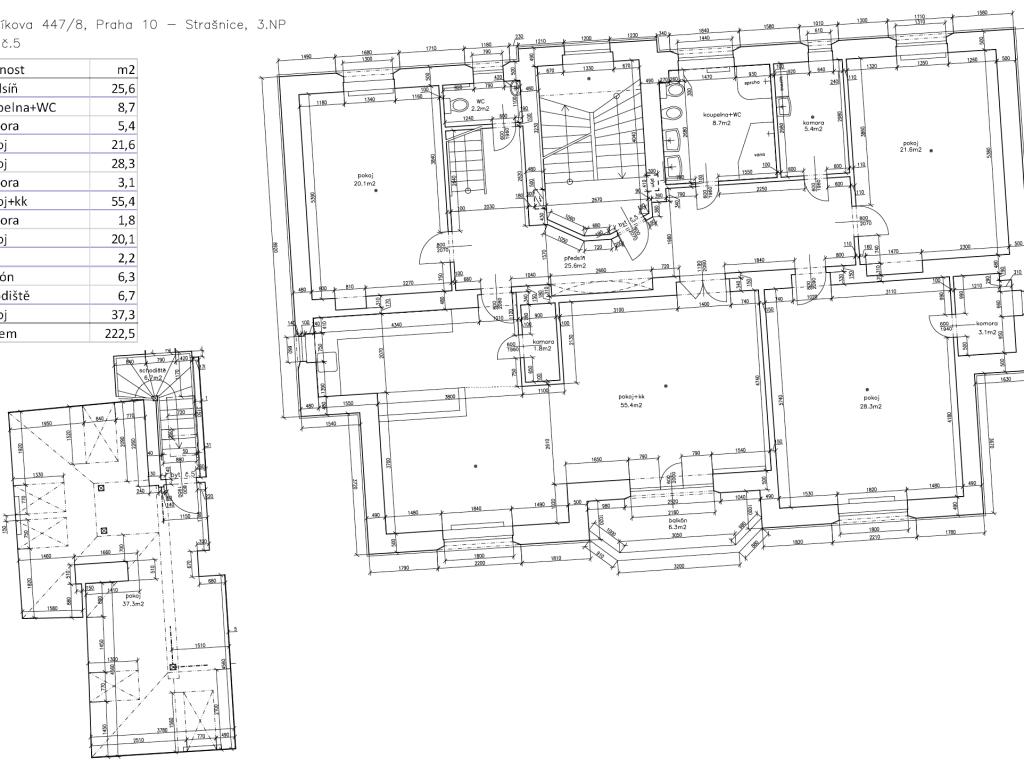 Pronajem bytu 5+kk 222 m2