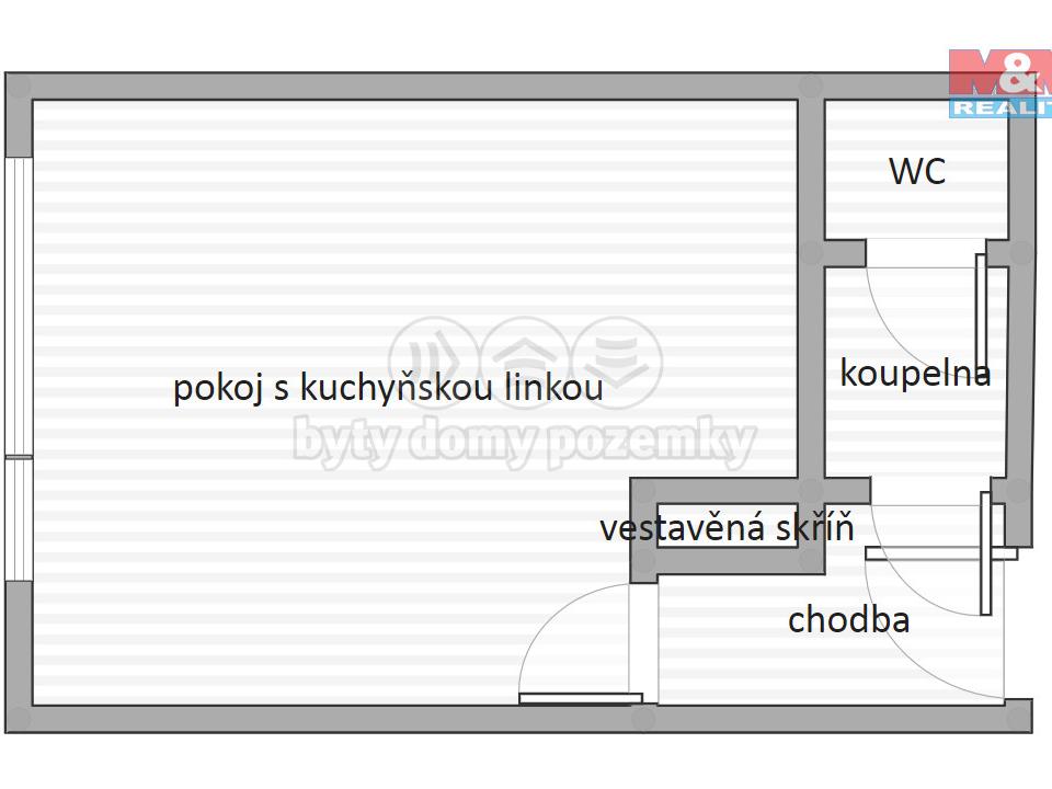 Pronajem bytu 1+kk 17 m2