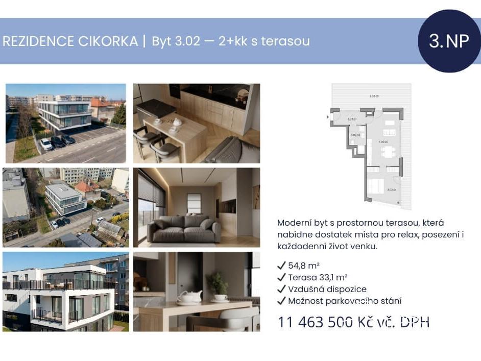 Prodej bytu 2+kk 54 m2