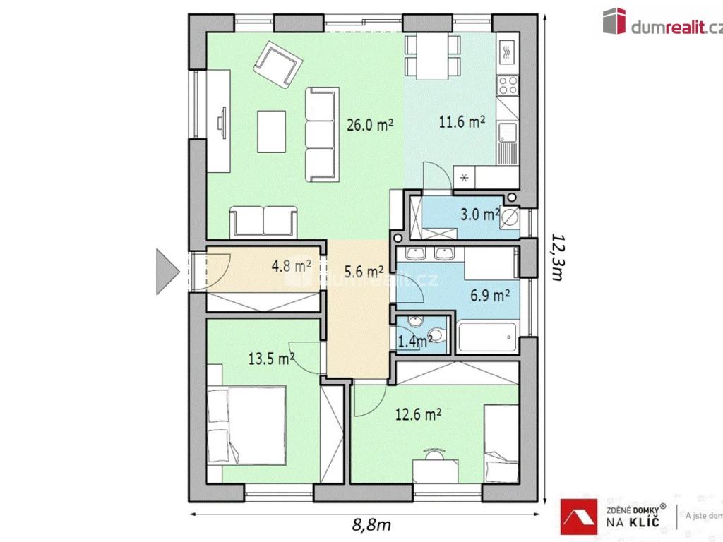 Prodej domu 85 m2, Sehradice – náhled fotky 9