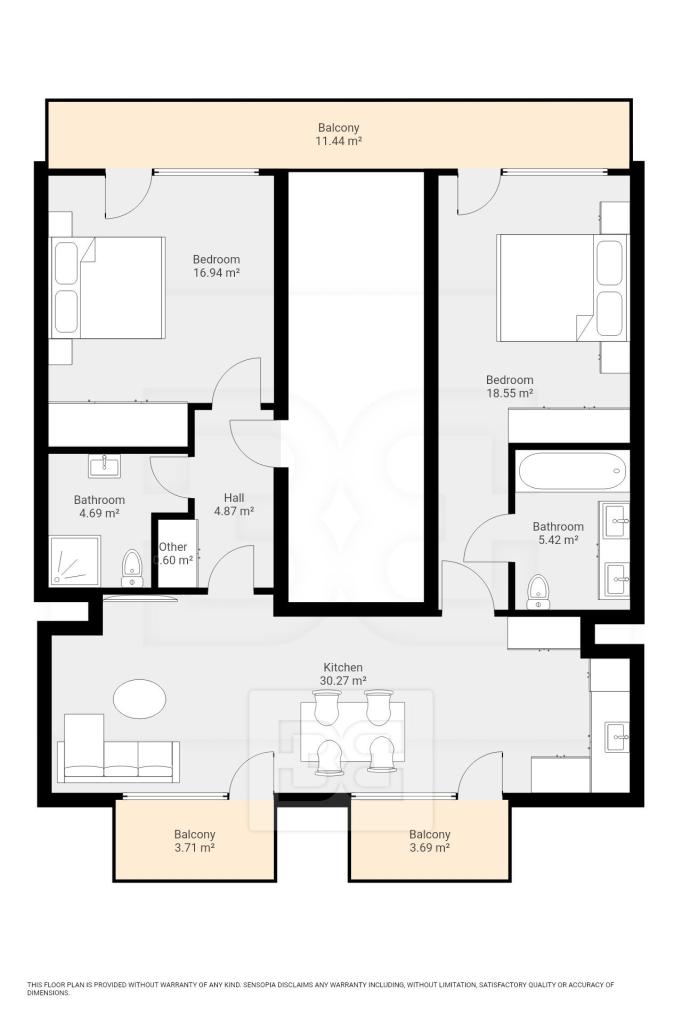 Pronájem bytu 3+kk 85 m2