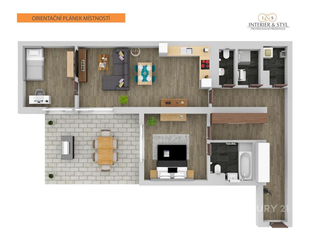 Pronájem bytu 3+kk 100 m2
