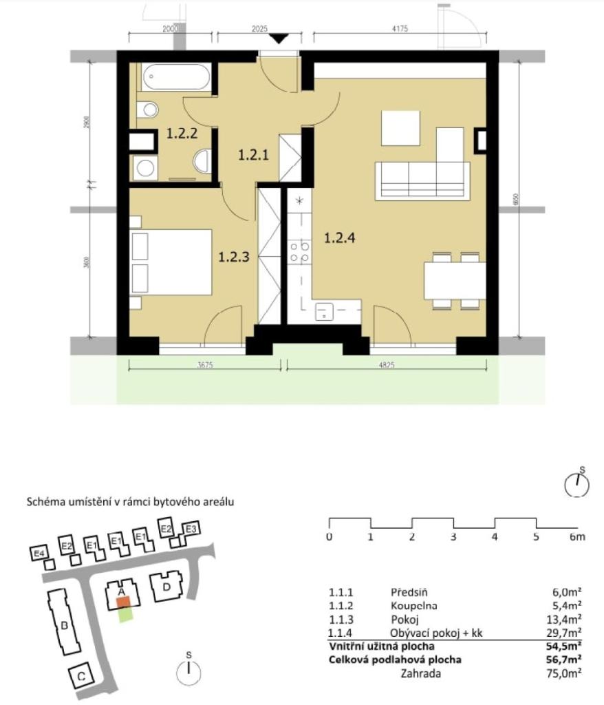 Pronájem bytu 2+kk 56 m2, Praha – náhled fotky 16