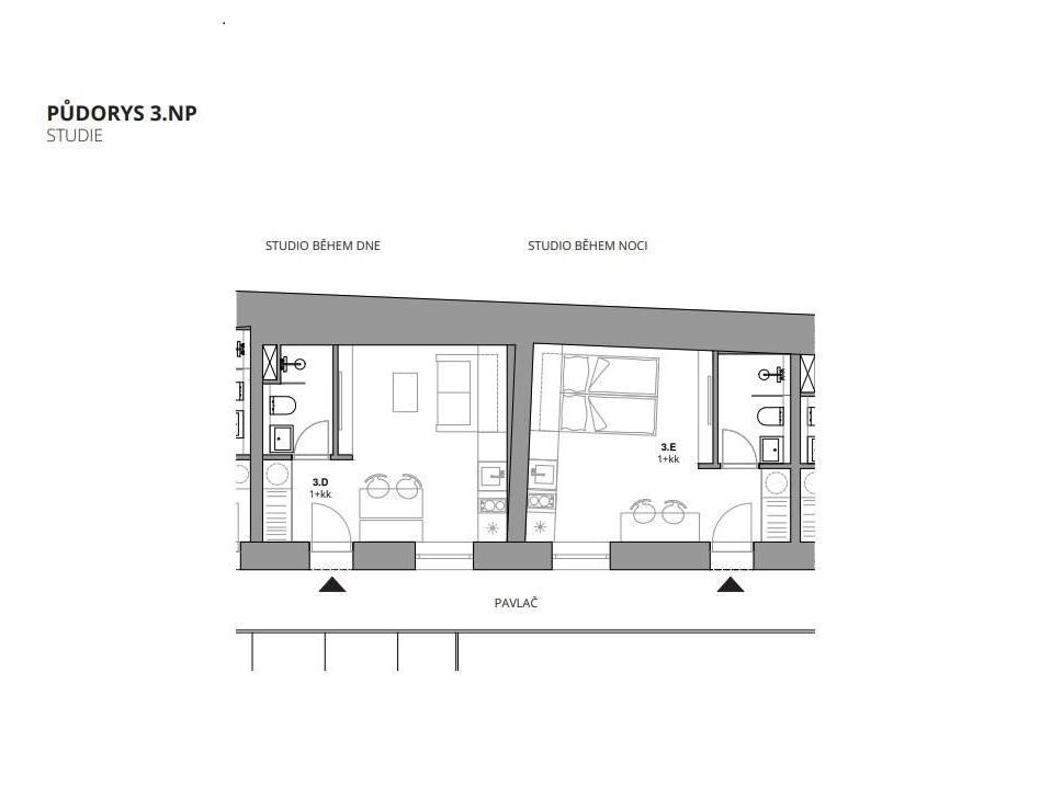 Pronájem bytu 1+kk 20 m2
