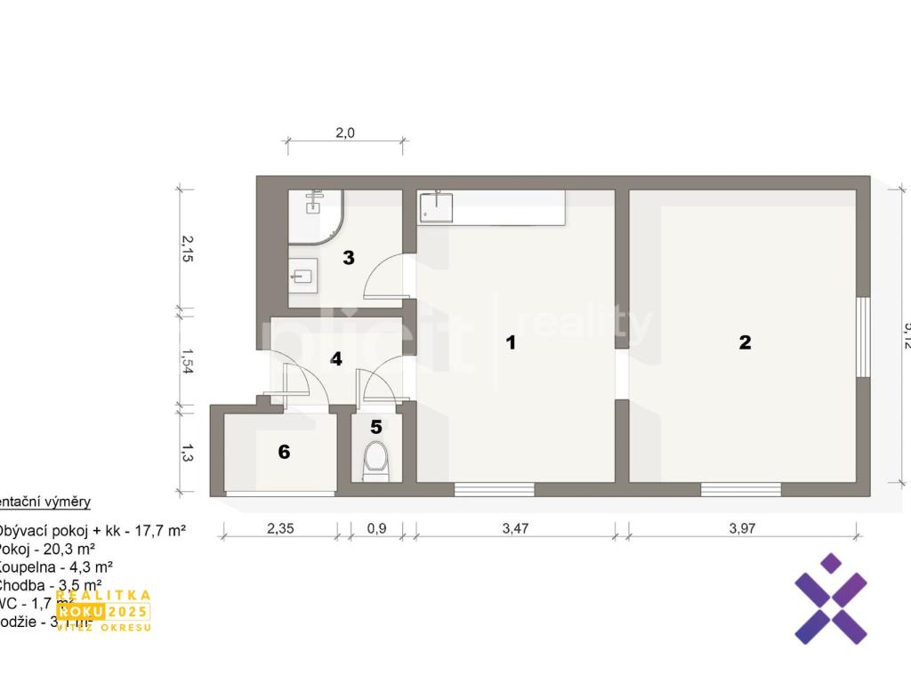 Prodej bytu 2+kk 50 m2, Ústí nad Labem – náhled fotky 2