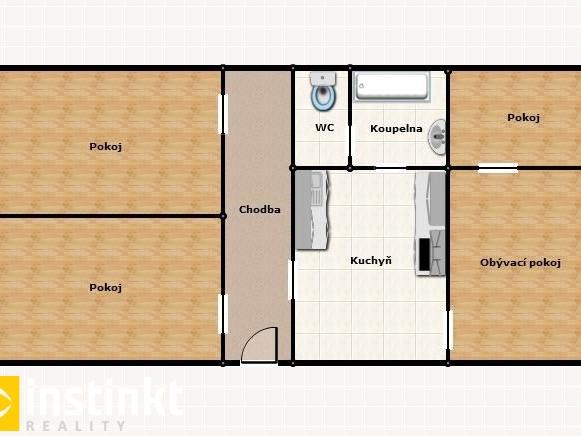 Pronájem bytu 4+1 85 m2