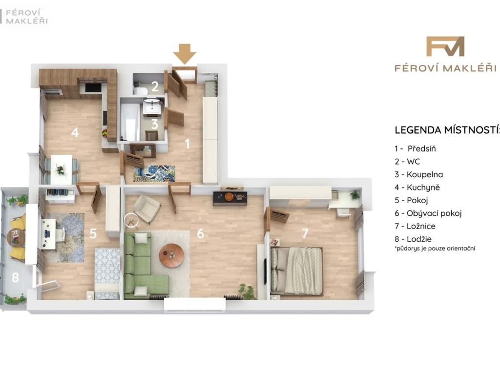 Prodej bytu 3+1 72 m2