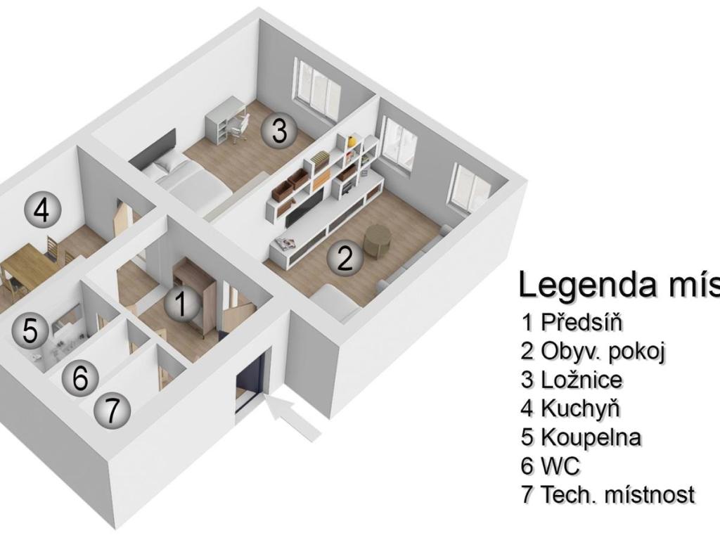 Pronájem bytu 2+1 67 m2