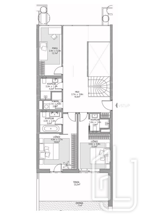 Pronájem bytu 4+kk 159 m2, Praha – náhled fotky 23