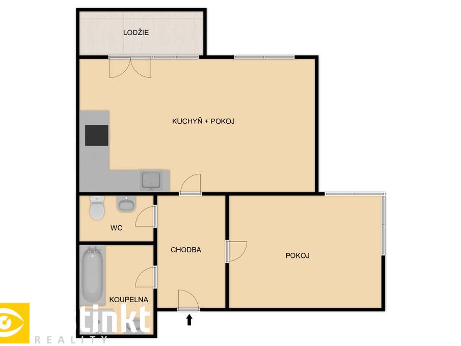 Pronájem bytu 2+kk 68 m2