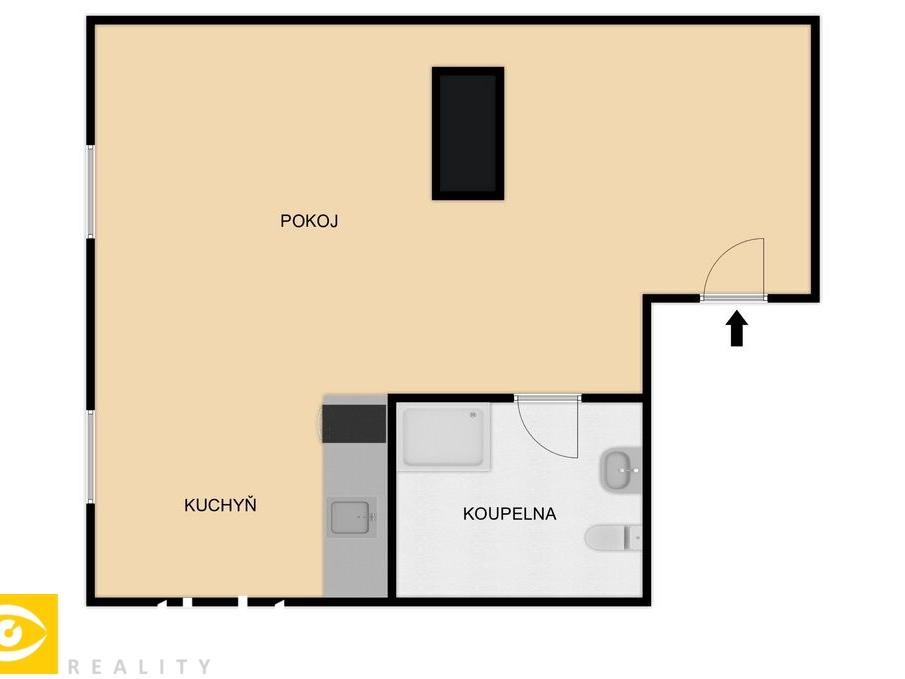 Pronájem bytu 1+kk 39 m2