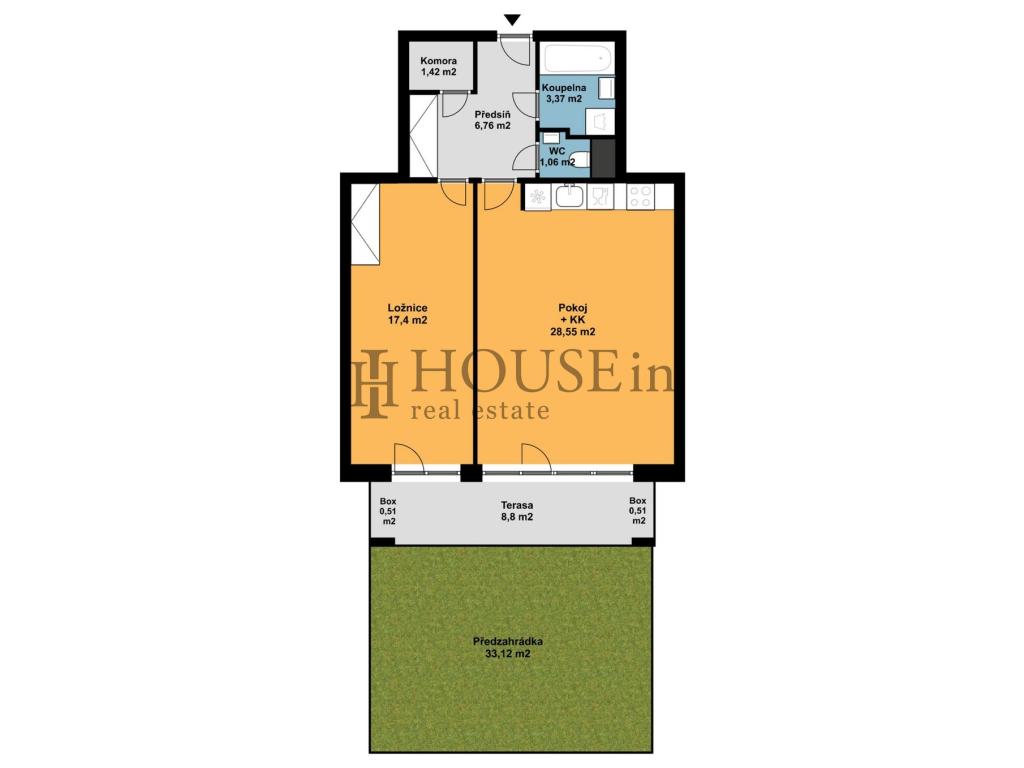 Pronájem bytu 2+kk 59 m2