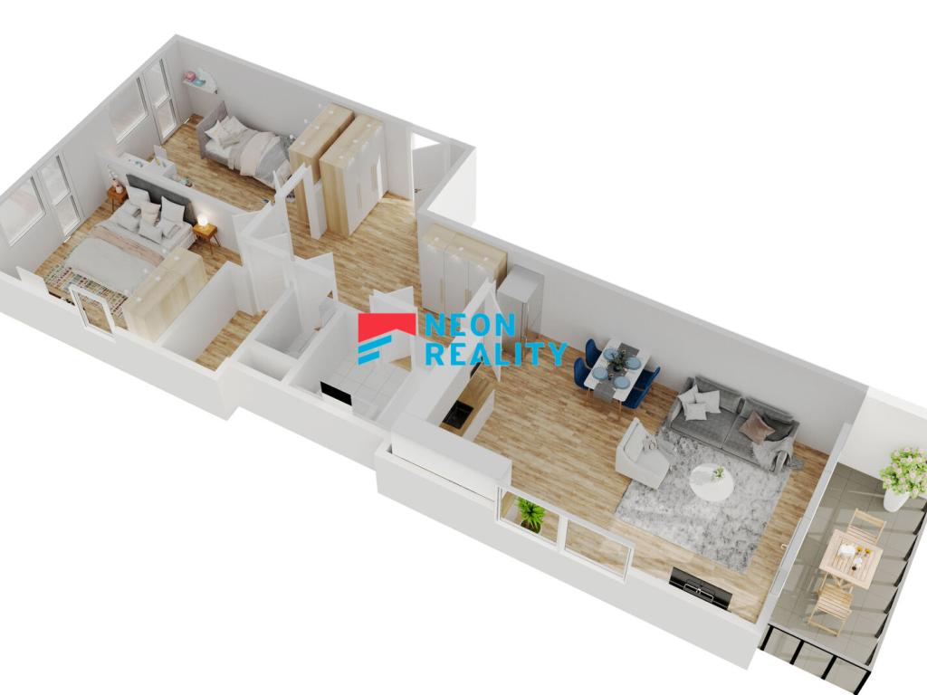Pronájem bytu 3+kk 80 m2