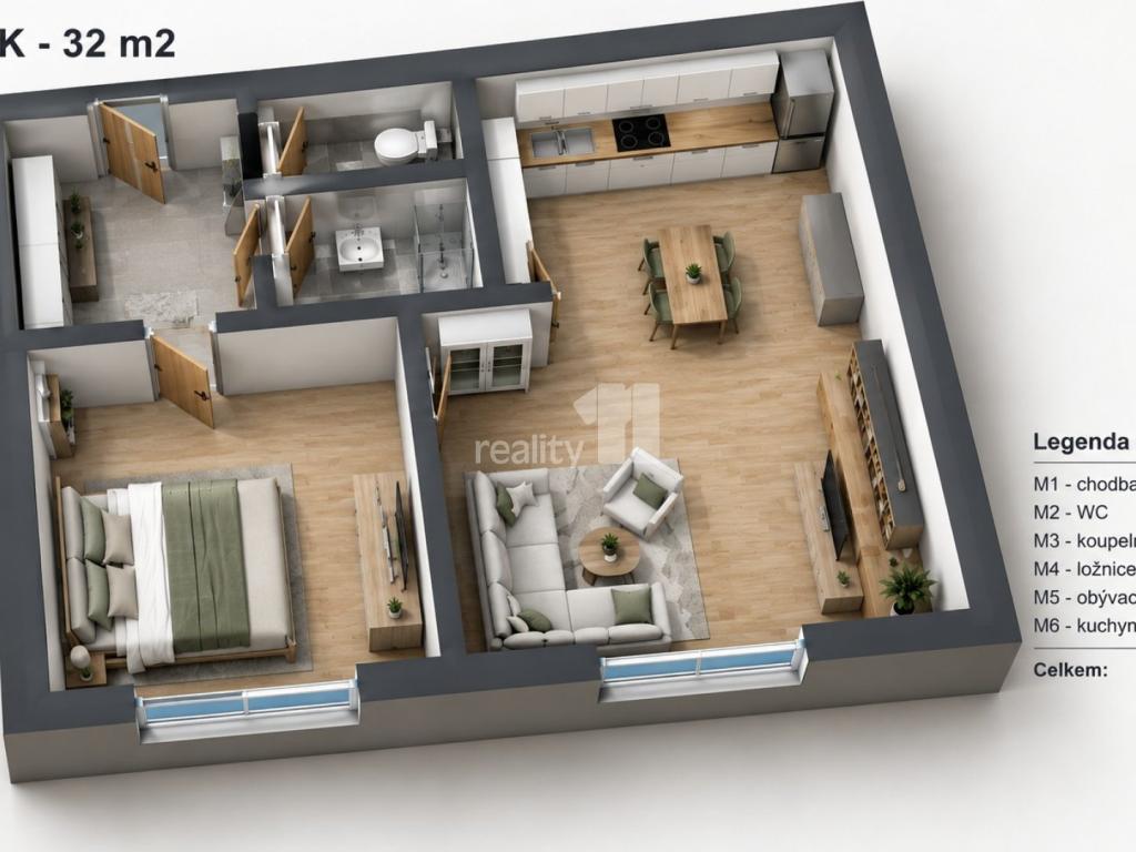 Prodej bytu 2+kk 32 m2, Nymburk – náhled fotky 3