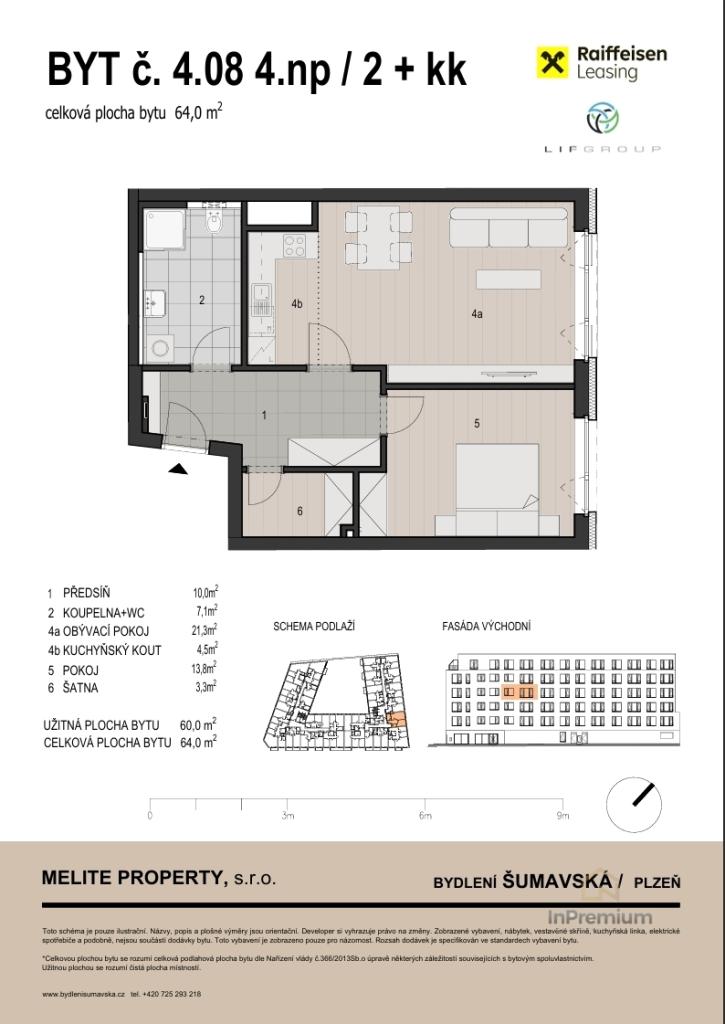 Prodej bytu 2+kk 64 m2