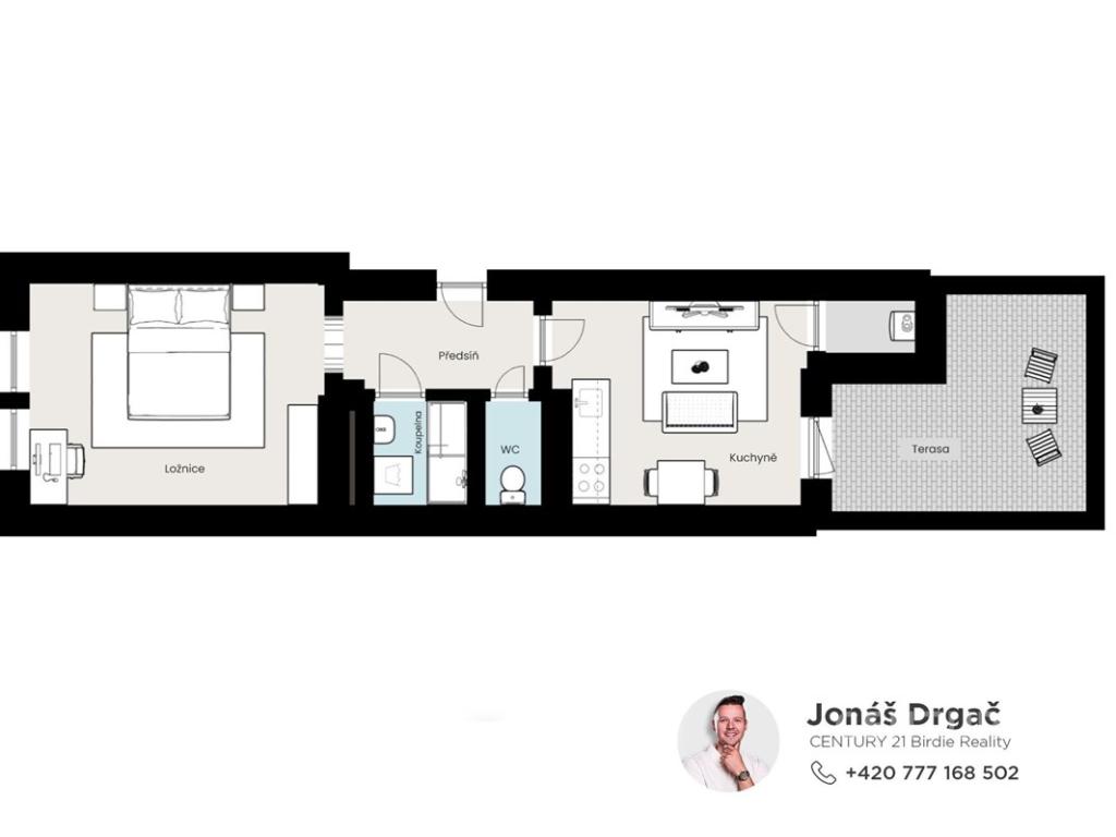 Pronájem bytu 2+kk 50 m2, Praha – náhled fotky 13