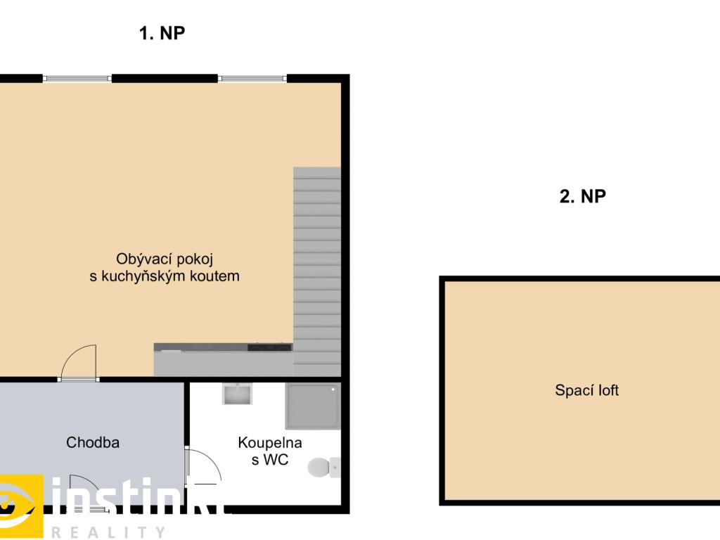 Pronájem bytu 1+1 50 m2