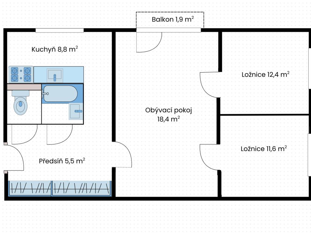 Prodej bytu 3+1 60 m2, Olomouc – náhled fotky 14