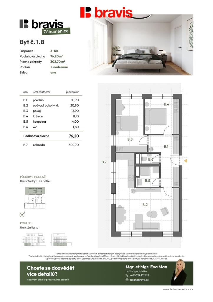 Prodej bytu 3+kk 76 m2