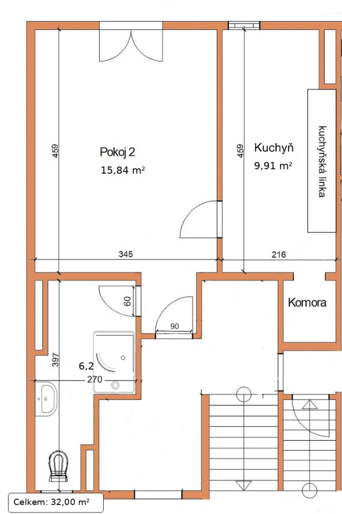 Pronájem bytu 1+1 32 m2, Pardubice – náhled fotky 9