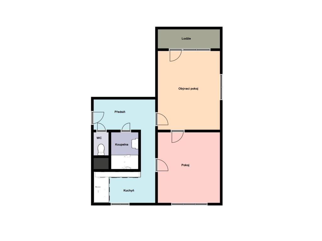 Pronájem bytu 2+1 58 m2