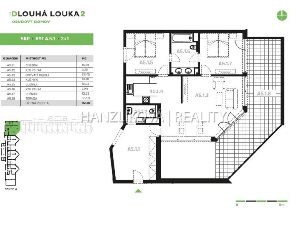 Prodej bytu 3+1 92 m2