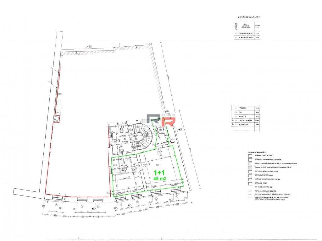 Pronájem bytu 1+1 46 m2