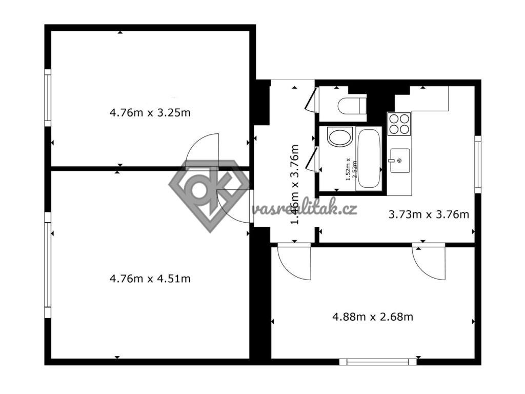Prodej bytu 3+1 72 m2