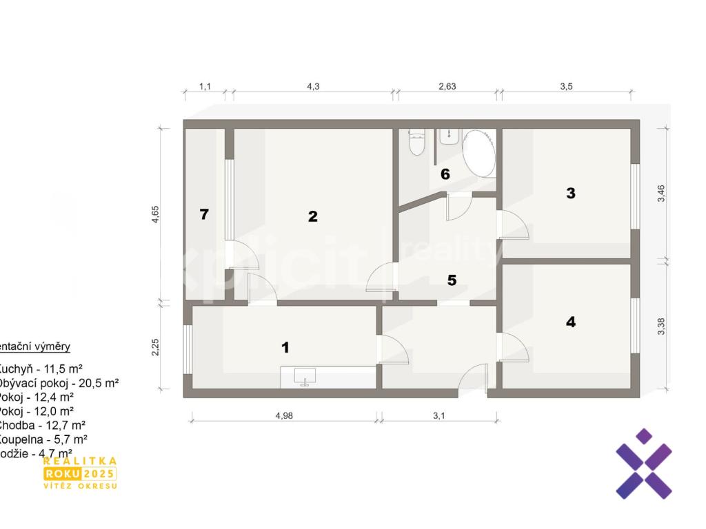 Prodej bytu 3+1 75 m2, Ústí nad Labem – náhled fotky 3