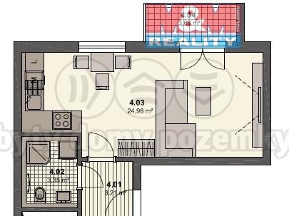 Pronajem bytu 1+kk 37 m2