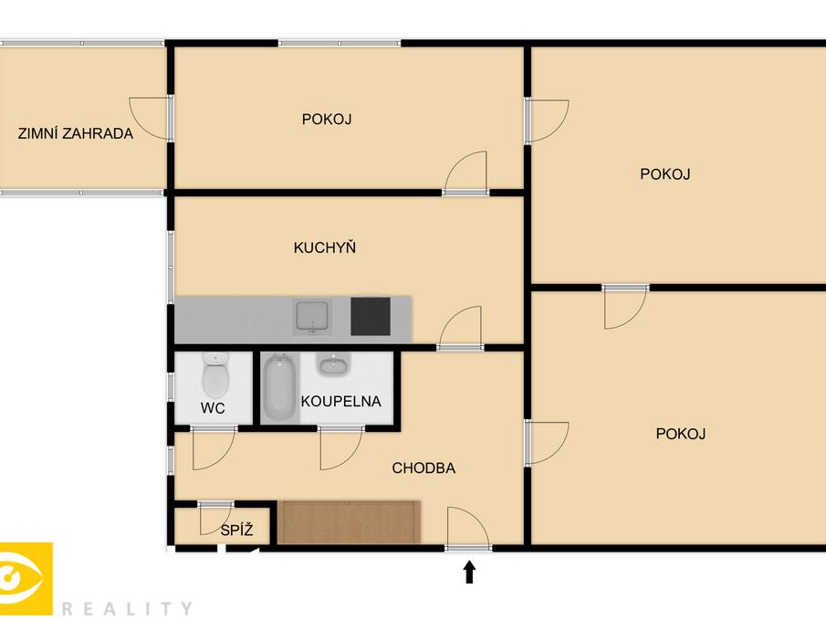Pronájem bytu 3+1 80 m2