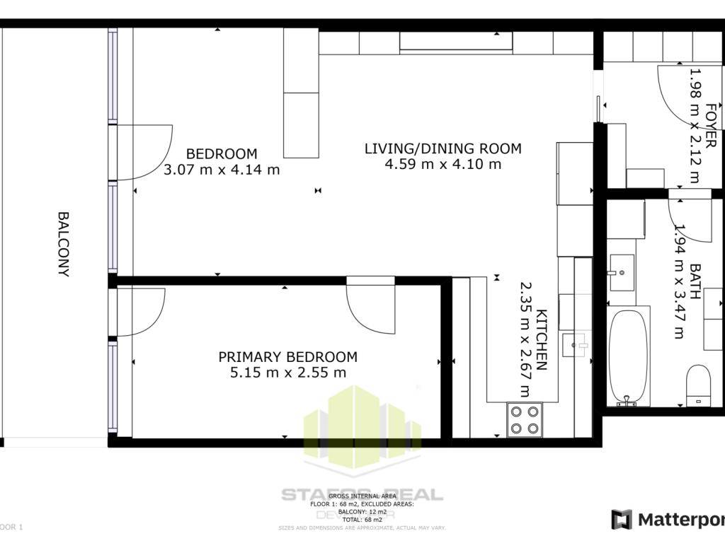 Pronájem bytu 2+kk 66 m2