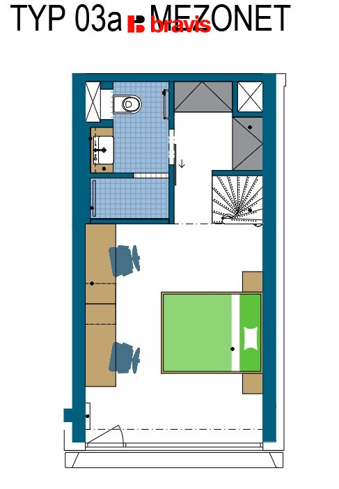 Pronájem bytu 2+kk 51 m2