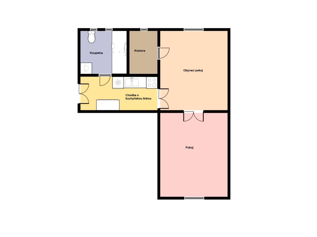 Pronájem bytu 1+1 45 m2