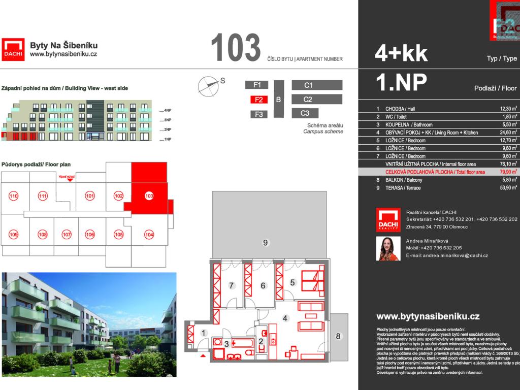Prodej bytu 4+kk 79 m2