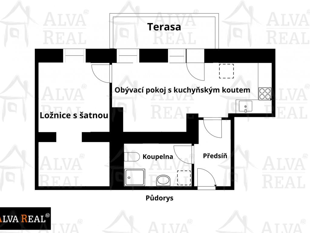 Pronájem bytu 2+kk 53 m2