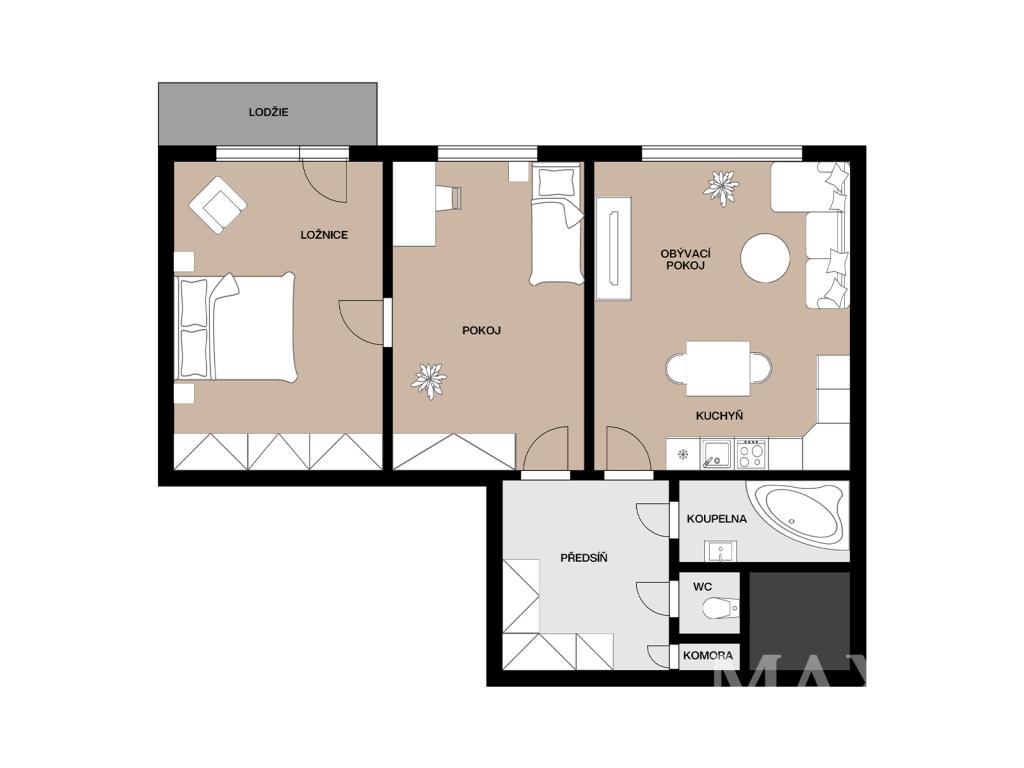 Prodej bytu 3+kk 79 m² – pohled 6