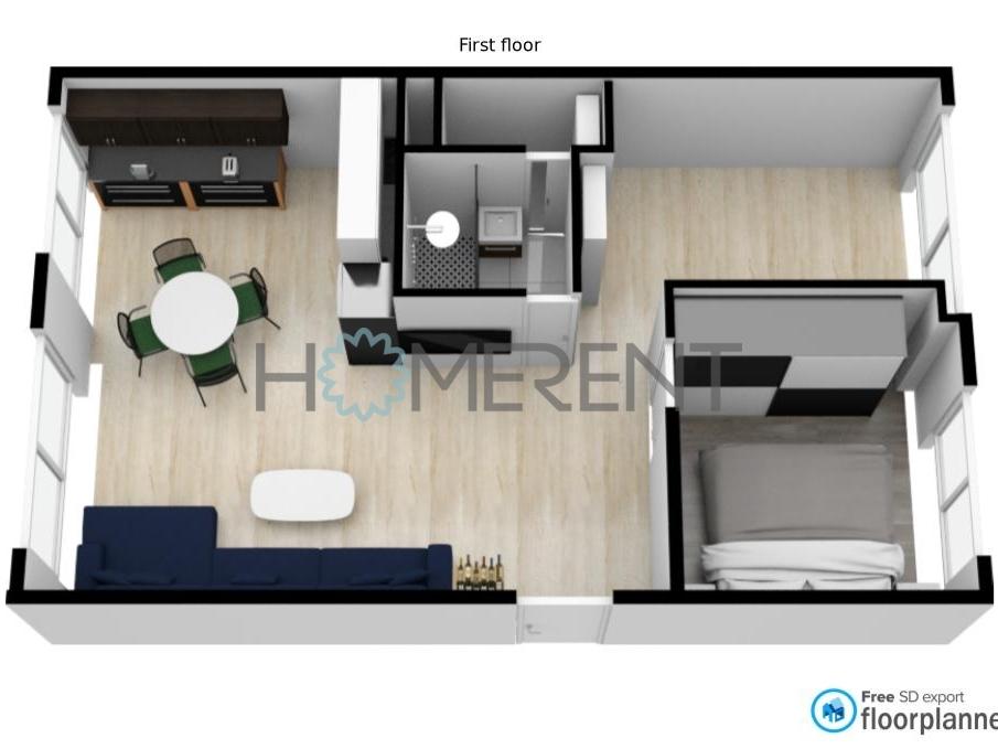 Pronájem bytu 3+kk 61 m2, Praha – náhled fotky 5