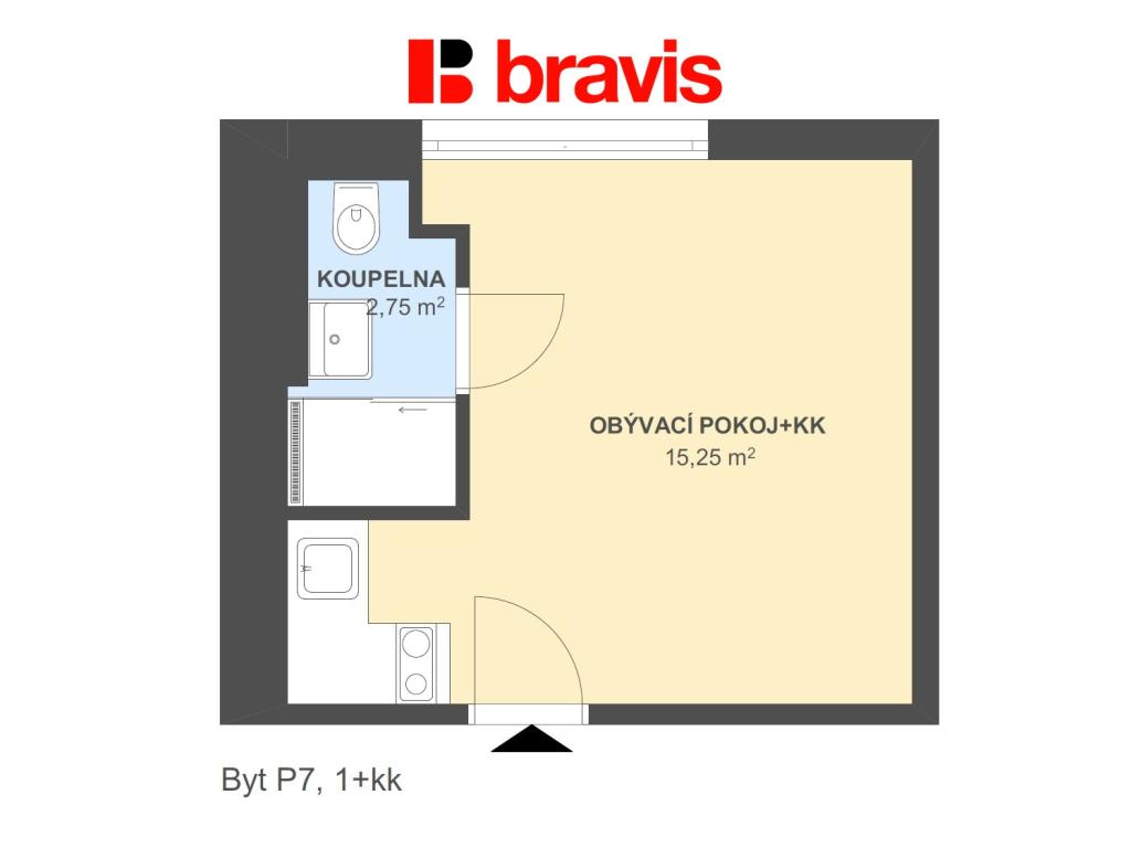 Pronájem bytu 1+kk 18 m2