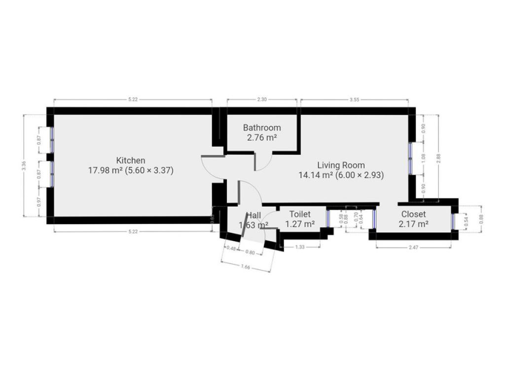 Pronájem bytu 2+kk 39 m2