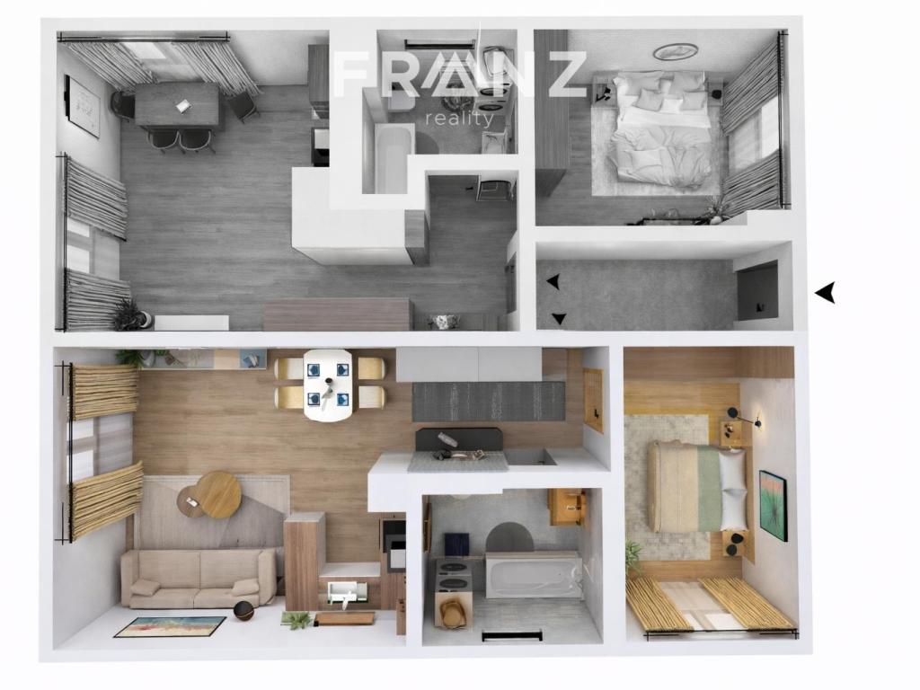 Pronájem bytu 2+kk 43 m2