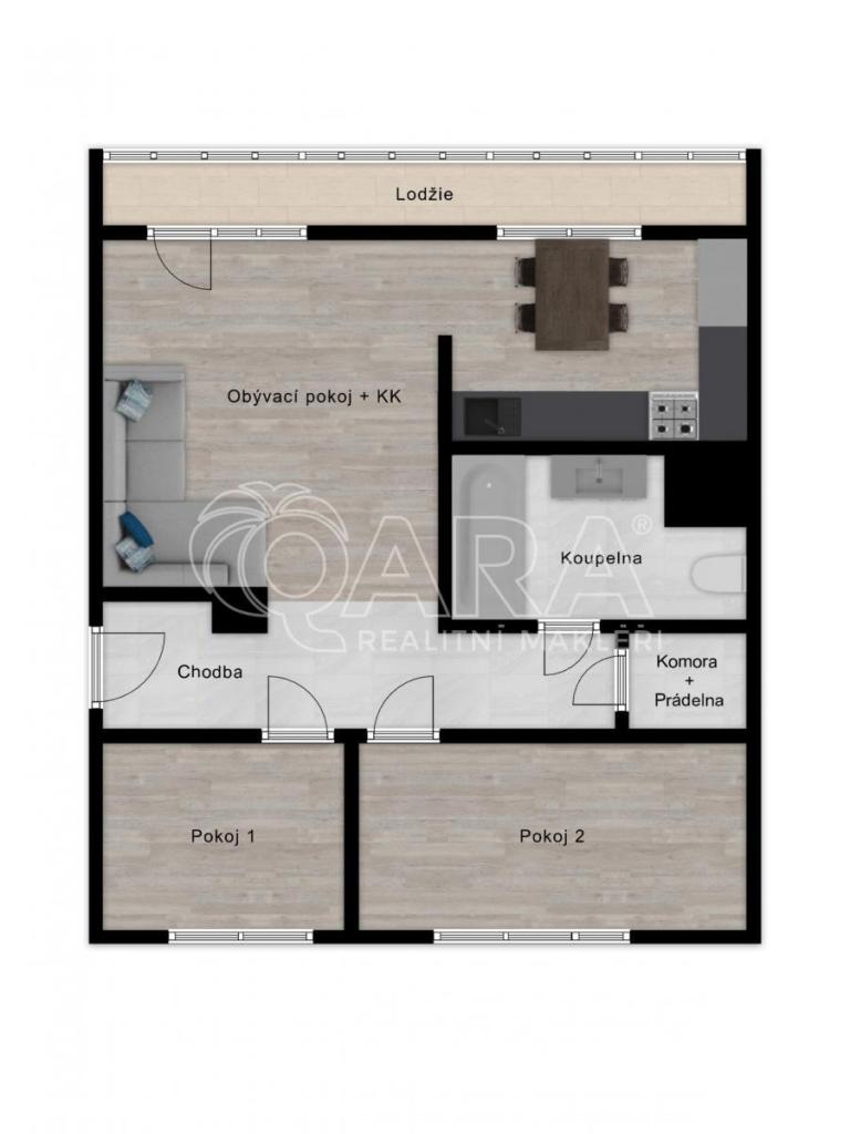 Prodej bytu 3+kk 61 m2