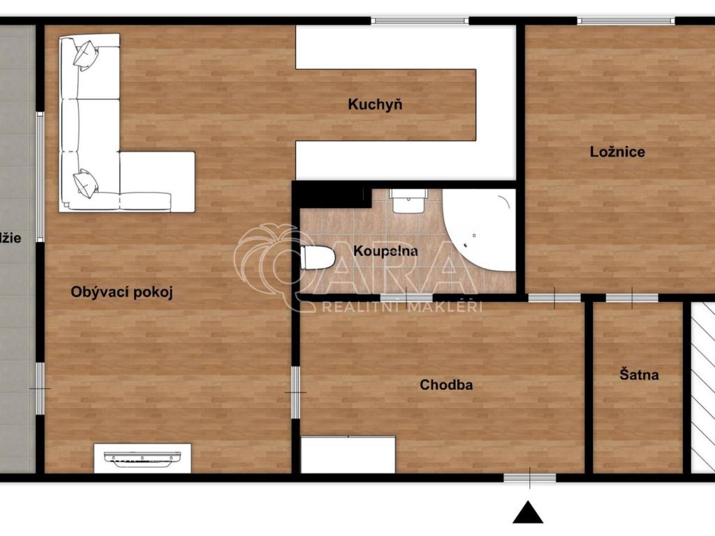Prodej bytu 2+1 63 m2